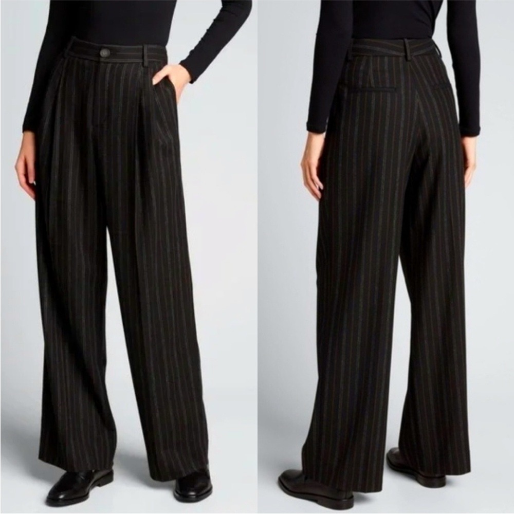 Vince Black Pinstripe Trousers
